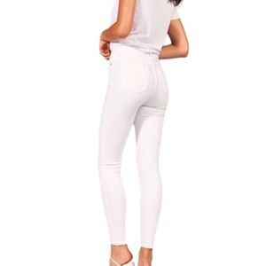 Abercrombie and Fitch, skinny high-rise distressed jeans